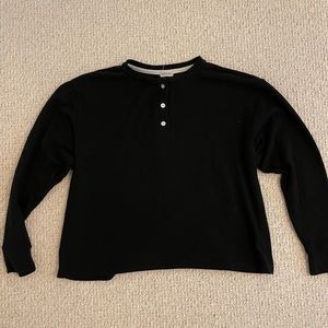 DONNI. Sweater Henley in Black Size L